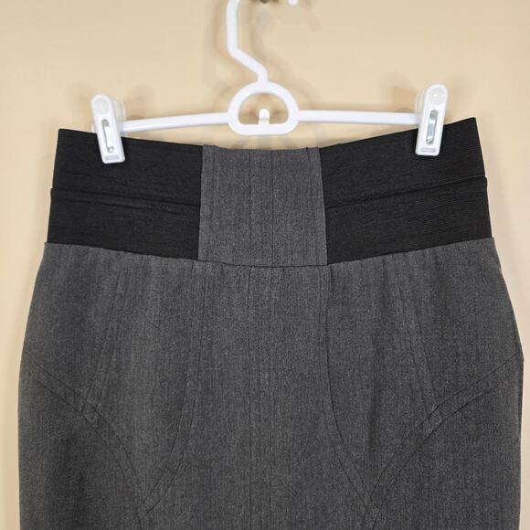 Women's Worthington Gray Knee Length Lined Pencil Skirt | Size 6 - Picture 3 of 9
